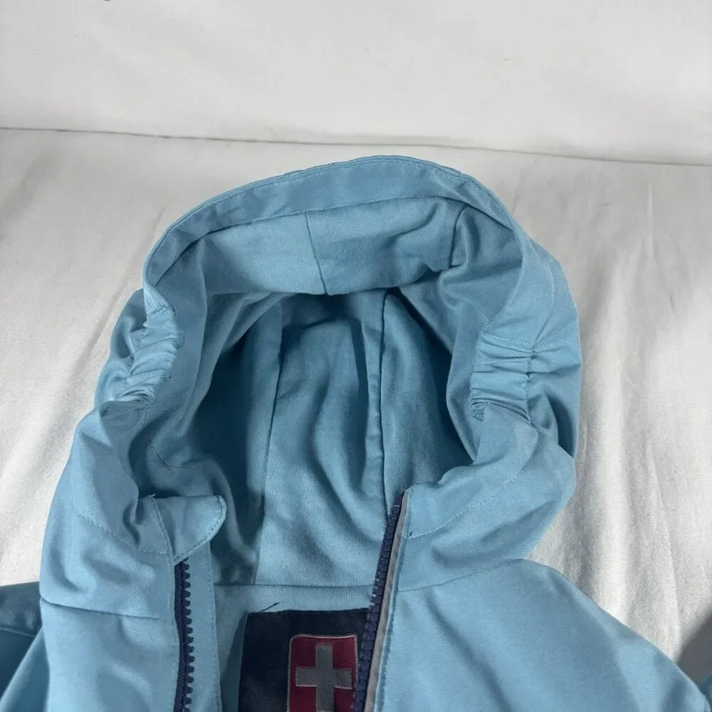 Swiss Tech Kids 3T Color Block Hooded Jacket Blue Gray Navy